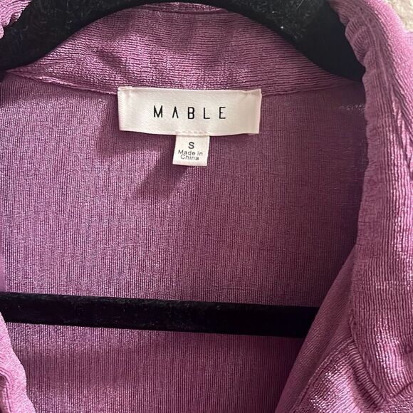 ✨MABLE EMERSYN SLINKY BUTTON DOWN SZ SMALL PURPLE DRESS✨ - Picture 9 of 10